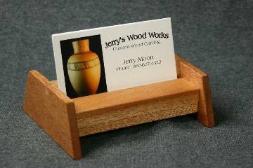 Mahogany Business Card Display