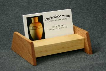 Maple and Mahogany Business Card Display