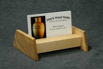 Maple and Oak Business Card Display